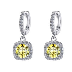 Bông Tai ESME ESES004C Kim Cương Đá Moissanite Bạc 925 Xi Kim 5 lớp