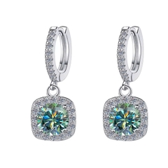 Bông Tai ESME ESES004C Kim Cương Đá Moissanite Bạc 925 Xi Kim 5 lớp