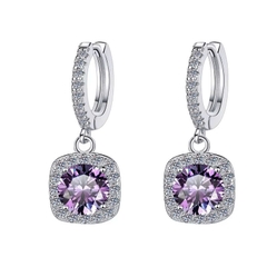 Bông Tai ESME ESES004C Kim Cương Đá Moissanite Bạc 925 Xi Kim 5 lớp