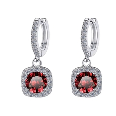 Bông Tai ESME ESES004C Kim Cương Đá Moissanite Bạc 925 Xi Kim 5 lớp