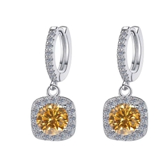 Bông Tai ESME ESES004C Kim Cương Đá Moissanite Bạc 925 Xi Kim 5 lớp