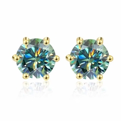 Bông Tai ESME ESES010C Kim Cương Đá Moissanite Bạc 925 Xi Kim 5 lớp