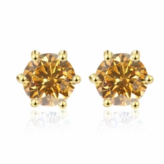Bông Tai ESME ESES010C Kim Cương Đá Moissanite Bạc 925 Xi Kim 5 lớp