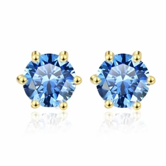 Bông Tai ESME ESES010C Kim Cương Đá Moissanite Bạc 925 Xi Kim 5 lớp