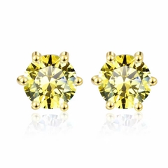 Bông Tai ESME ESES010C Kim Cương Đá Moissanite Bạc 925 Xi Kim 5 lớp
