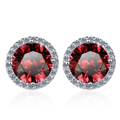 Bông Tai ESME ESES011C Kim Cương Đá Moissanite Bạc 925 Xi Kim 5 lớp