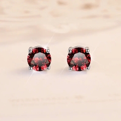 Bông Tai ESME ESES012C Kim Cương Đá Moissanite Bạc 925 Xi Kim 5 lớp