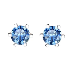 Bông Tai ESME ESES013C Kim Cương Đá Moissanite Bạc 925 Xi Kim 5 lớp