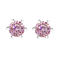 Bông Tai ESME ESES013C Kim Cương Đá Moissanite Bạc 925 Xi Kim 5 lớp