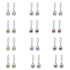 Bông Tai ESME ESES014C Kim Cương Đá Moissanite Bạc 925 Xi Kim 5 lớp