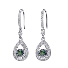 Bông Tai ESME ESES014C Kim Cương Đá Moissanite Bạc 925 Xi Kim 5 lớp