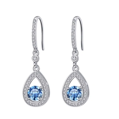 Bông Tai ESME ESES014C Kim Cương Đá Moissanite Bạc 925 Xi Kim 5 lớp