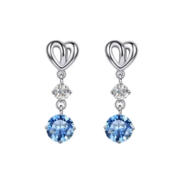 Bông Tai ESME ESES017C Kim Cương Đá Moissanite Bạc 925 Xi Kim 5 lớp