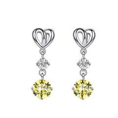 Bông Tai ESME ESES017C Kim Cương Đá Moissanite Bạc 925 Xi Kim 5 lớp