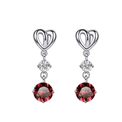 Bông Tai ESME ESES017C Kim Cương Đá Moissanite Bạc 925 Xi Kim 5 lớp