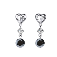 Bông Tai ESME ESES017C Kim Cương Đá Moissanite Bạc 925 Xi Kim 5 lớp