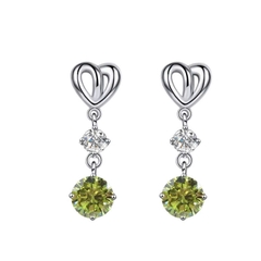 Bông Tai ESME ESES017C Kim Cương Đá Moissanite Bạc 925 Xi Kim 5 lớp