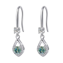 Bông Tai ESME ESES020C Kim Cương Đá Moissanite Bạc 925 Xi Kim 5 lớp