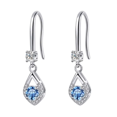 Bông Tai ESME ESES020C Kim Cương Đá Moissanite Bạc 925 Xi Kim 5 lớp