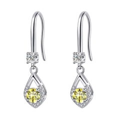 Bông Tai ESME ESES020C Kim Cương Đá Moissanite Bạc 925 Xi Kim 5 lớp