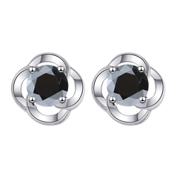 Bông Tai ESME ESES021C Kim Cương Đá Moissanite Bạc 925 Xi Kim 5 lớp
