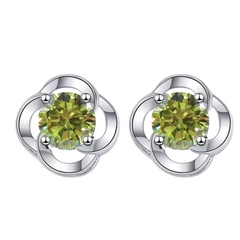 Bông Tai ESME ESES021C Kim Cương Đá Moissanite Bạc 925 Xi Kim 5 lớp