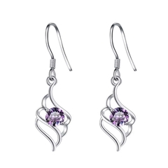 Bông Tai ESME ESES023C Kim Cương Đá Moissanite Bạc 925 Xi Kim 5 lớp