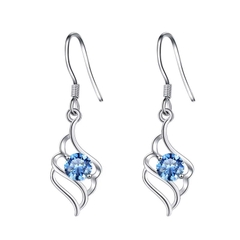 Bông Tai ESME ESES023C Kim Cương Đá Moissanite Bạc 925 Xi Kim 5 lớp
