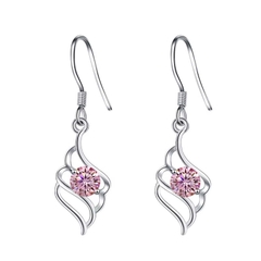 Bông Tai ESME ESES023C Kim Cương Đá Moissanite Bạc 925 Xi Kim 5 lớp