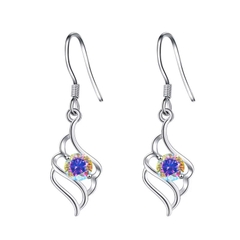 Bông Tai ESME ESES023C Kim Cương Đá Moissanite Bạc 925 Xi Kim 5 lớp