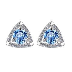 Bông Tai ESME ESES024C Kim Cương Đá Moissanite Bạc 925 Xi Kim 5 lớp