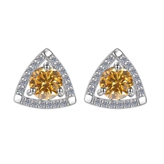 Bông Tai ESME ESES024C Kim Cương Đá Moissanite Bạc 925 Xi Kim 5 lớp