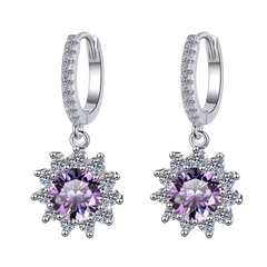 Bông Tai ESME ESES029C Kim Cương Đá Moissanite Bạc 925 Xi Kim 5 lớp