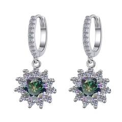 Bông Tai ESME ESES029C Kim Cương Đá Moissanite Bạc 925 Xi Kim 5 lớp
