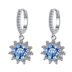 Bông Tai ESME ESES029C Kim Cương Đá Moissanite Bạc 925 Xi Kim 5 lớp