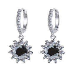 Bông Tai ESME ESES029C Kim Cương Đá Moissanite Bạc 925 Xi Kim 5 lớp