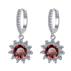 Bông Tai ESME ESES029C Kim Cương Đá Moissanite Bạc 925 Xi Kim 5 lớp