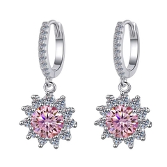 Bông Tai ESME ESES029C Kim Cương Đá Moissanite Bạc 925 Xi Kim 5 lớp