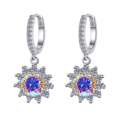 Bông Tai ESME ESES029C Kim Cương Đá Moissanite Bạc 925 Xi Kim 5 lớp