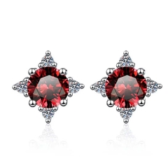 Bông Tai ESME ESES031C Kim Cương Đá Moissanite Bạc 925 Xi Kim 5 lớp