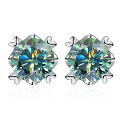 Bông Tai ESME ESES032C Kim Cương Đá Moissanite Bạc 925 Xi Kim 5 lớp