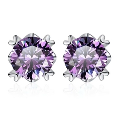 Bông Tai ESME ESES032C Kim Cương Đá Moissanite Bạc 925 Xi Kim 5 lớp