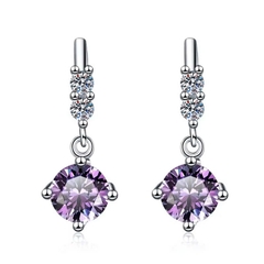 Bông Tai ESME ESES034C Kim Cương Đá Moissanite Bạc 925 Xi Kim 5 lớp