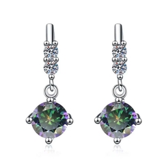 Bông Tai ESME ESES034C Kim Cương Đá Moissanite Bạc 925 Xi Kim 5 lớp