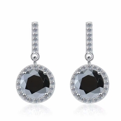 Bông Tai ESME ESES038C Kim Cương Đá Moissanite Bạc 925 Xi Kim 5 lớp