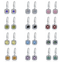 Bông Tai ESME ESES039C Kim Cương Đá Moissanite Bạc 925 Xi Kim 5 lớp