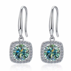 Bông Tai ESME ESES039C Kim Cương Đá Moissanite Bạc 925 Xi Kim 5 lớp