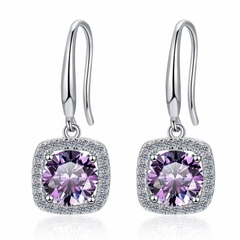 Bông Tai ESME ESES039C Kim Cương Đá Moissanite Bạc 925 Xi Kim 5 lớp