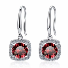 Bông Tai ESME ESES039C Kim Cương Đá Moissanite Bạc 925 Xi Kim 5 lớp