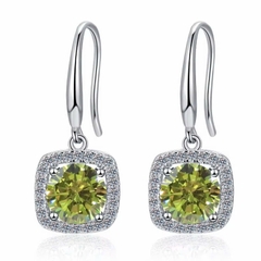 Bông Tai ESME ESES039C Kim Cương Đá Moissanite Bạc 925 Xi Kim 5 lớp